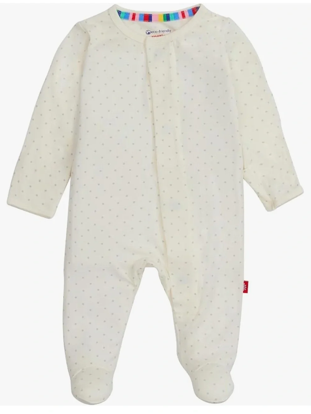 Magnetic Me Cream Dot Modal Magnetic Baby Footie